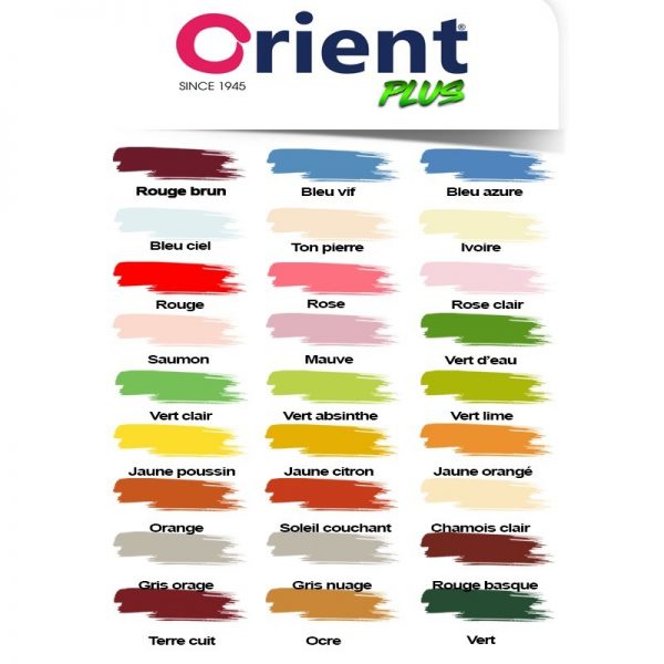 Peinture a l'eau Orient plus 20kg couleur