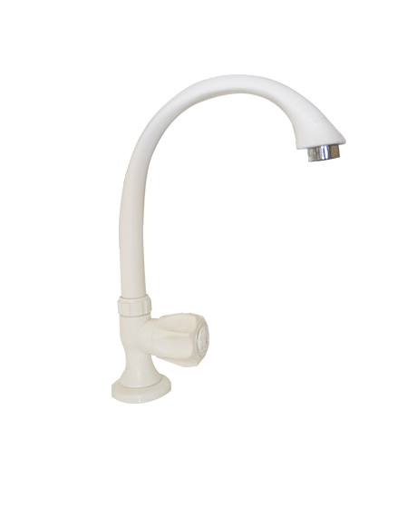 ROBINET EVIER PLASTIQUE BLANC