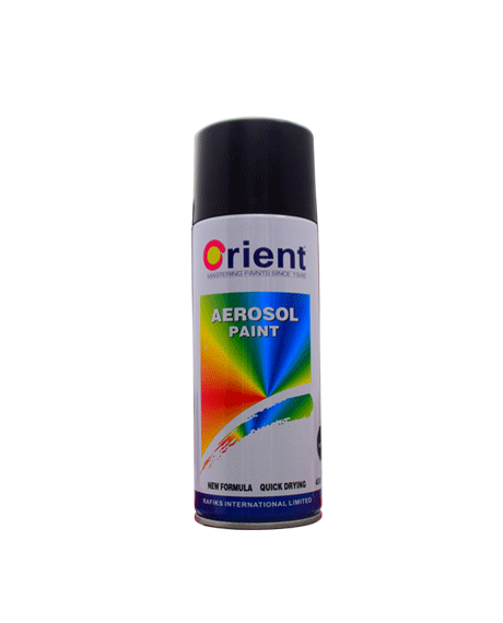 PEINTURE BOMBE ORIENT COULEUR: NOIR-MATE