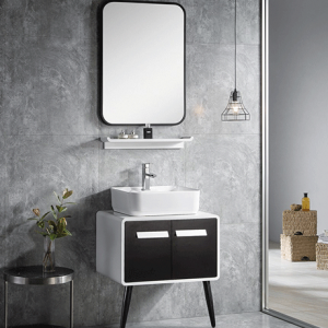 MEUBLE SALLE DE BAIN 650*460*540MM - MIROIR 600*40*800MM