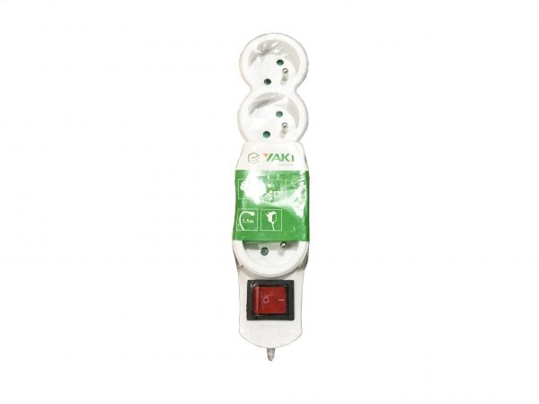 BLOC 4 PRISES 2P+T1.5M 3G 1MM² 7.5 "YAKI" AVEC INTERTEUR