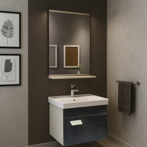 MEUBLE SALLE DEBAIN 500*360*450MM-MIROIR480*630*15MM REF: 6520-20-C017