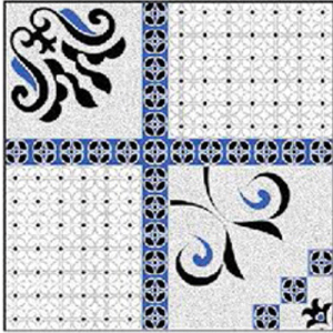 CARREAUX 300X300X7.5MM GLOSSY-NOVA- "INDE" REF: 392