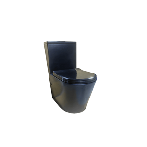 WC HORIZONTAL DOUBLE POUSSOIR NOIR P TRAP 620*370*820 REF:2003B