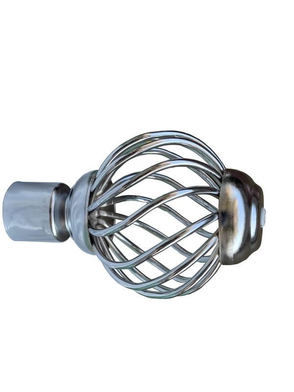 EMBOUT POUR RIDEAU CHROME REF:RNB B-006-S