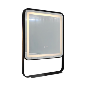 MIROIR SDB SMART LED 60*80CM-2700-6500K IP44 BORDURE NOIR REF:RF6080B