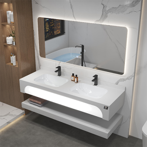 MEUBLE SDB 120*50*20CM AVEC DETECTION+ MIROIR LED 120*60CM REF:IB-040