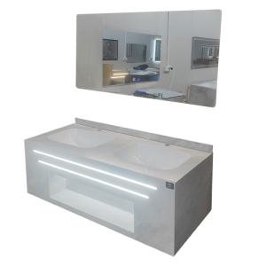 MEUBLE SDB 120*50*40CM AVEC DETECTION+ MIROIR LED 120*60CM REF:IB-036