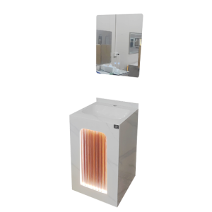 MEUBLE SDB 50*50*80CM AVEC DETECTION+ MIROIR LED 50*60CM REF:IB-011