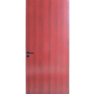 BLOC PORTE COMPLET  2100*900*40MM -POIGNEE NOIR  ISOPLANE ROUGE