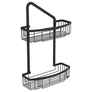 ETAGERE DE DOUCHE DOUBLE Noir Dim 32x13CM "PRESTIGE DUXXA" REF: A.582S