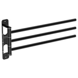 PORTE SERVIETTE PIVOTANT -3 Noir "BALCONY DUXXA" REF: A-853-S
