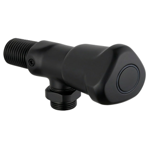 VANNE D'ARRET  EQUERRE Noir Mat "CLASSIC PLUS KERASUS 1/2-1/2 REF:302250300 BLACK