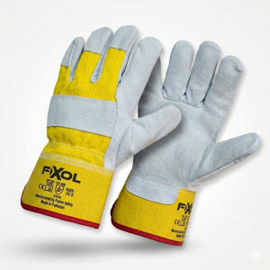 GANTS DE TRAVAIL TYPE GRÉEUR CANADIEN, POIGNET CAOUTCHOUTÉ, DOUBLÉS. Ref : CRG-060