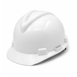 CASQUE DE SÉCURITÉ HAUT DE GAMME BLANC À CRÉMAILLÈRE, INTÉRIEUR CUIR + MOUSSE + TEXTILE FIXOL. REF : CZ-1550_BLANC